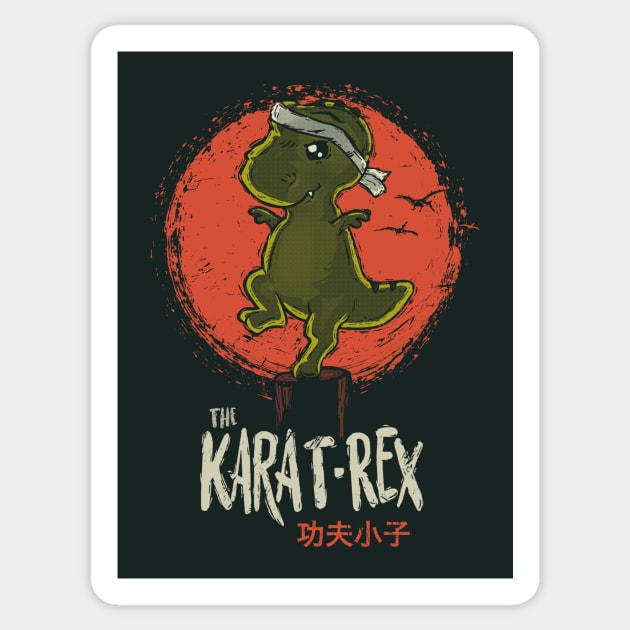 The KaraT-Rex Sticker by teesgeex